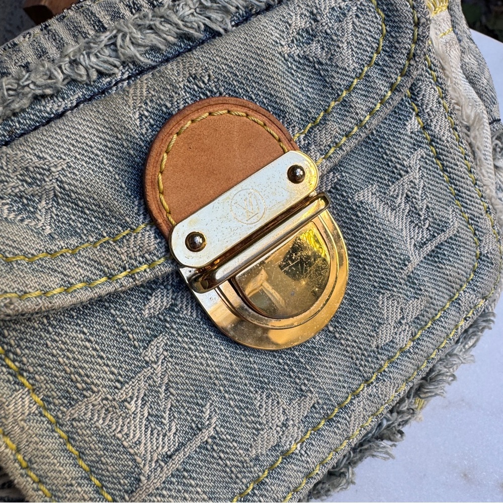 Louis Vuitton Denim Patchwork Pouchy Shoulder Bag - Picture 5 of 16